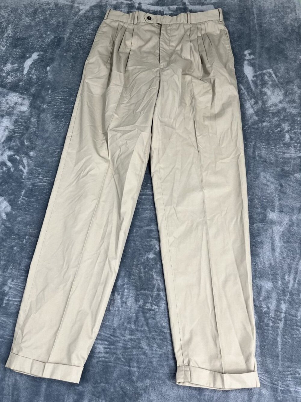 Hunting Horn Classics Mens Brown Pleated Dress Pants W34